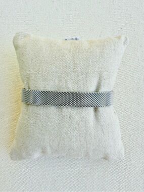 *Mesh Bracelet Band* Retired KEEP COLLECTIVE Buckle Clasp Silver